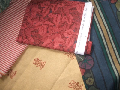 £15 • Buy 4 New Linen And Cotton Curtain Fabrics Andrew Martin Gingham Westpoint  Turner
