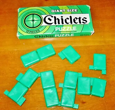 Chiclets Gum Vintage Puzzle Original Box 12 Plastic Interlocking Pieces Made USA • $19.99
