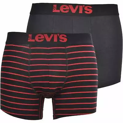 £26.99 • Buy Levi's 2-Pack Vintage Stripe Men's Boxer Briefs, Red/Black