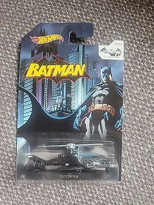 HOT WHEELS - 75 YEARS OF BATMAN - BATCOPTER 02/08 Long Card Collectable NEW • £5.29