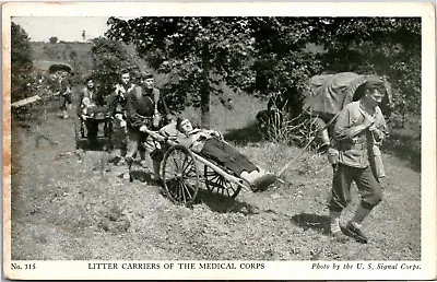 U.S. Signal Corps Litter Carriers Of Medical Corps C1943 Vintage Postcard K15 • $8.49