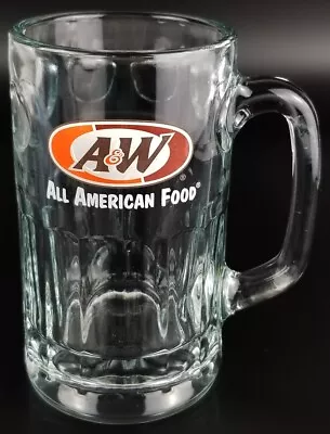 Vintage A&W Root Beer Glass Mug Large Heavy Glass AW Oval Logo AW A & And W • £19.25
