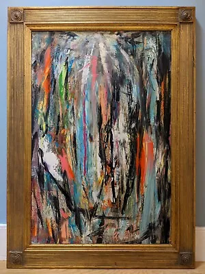 Fantastic Large Abstract Oil Painting By Graeme Orford-Dexter In A Vintage Frame • £295