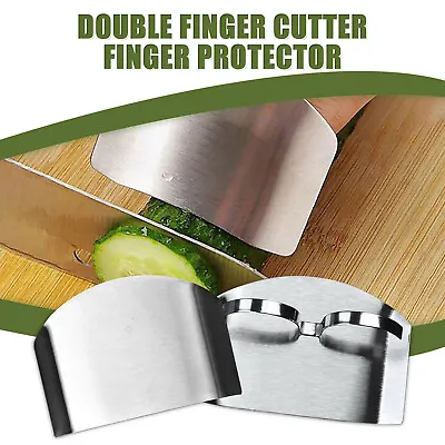 Kitchen Gadgets Stainless Steel Multi-Purpose Anti-Cutting Finger Guard Hot✅ • $7.02