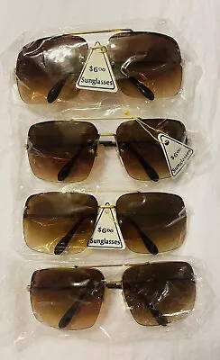 NOS Lot Of 4 VINTAGE Sunglasses Aviator Frames 80s Retro Unisex Rad Old Stock • $34.99