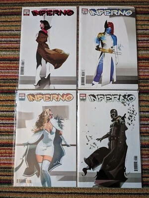 £10 • Buy X-men Inferno #1,2,3 & 4 By Jonathan Hickman (Jeff Dekal Variant Set)