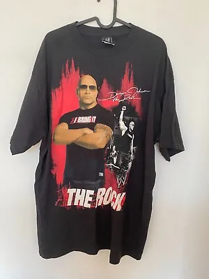 £69.99 • Buy Vintage 2011 Wwf Official Wwe The Rock Return Picture Wrestling T-shirt Black Xl