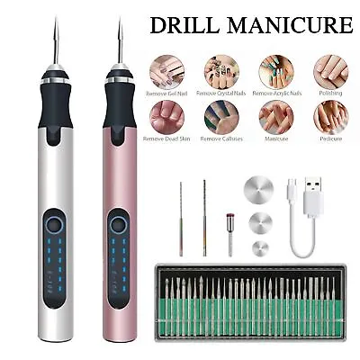 Electric Nail Acrylic File Drill Polishing Machine Kit Manicure Pedicure Tool  • $20