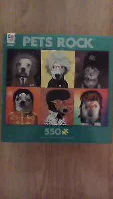 NEW Ceaco PETS ROCK 550 Piece Puzzle Einstein Warhol Michael Jackson Elvis Bowie • $29.99