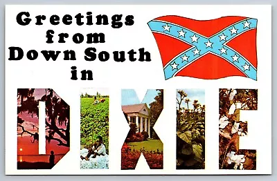 Greetings From Down South In Dixie Mississippi Postcard • $4.50