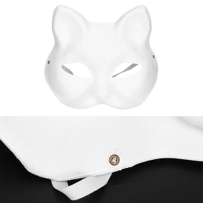 $14.63 • Buy 5 Pcs White Mask DIY Drawing Mask Halloween Costume Party Accessory