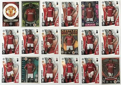 Topps Match Attax 2023/24 23/24 Manchester United Full Base Team Set - 18 Cards • £6.95