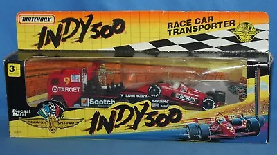 Vintage Matchbox Indy 500 Race Car Transporter Target Diet Pepsi Diecast 1992 • $39.16