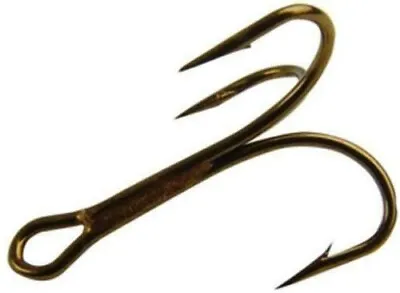 Mustad 3551-BR Bronze Treble Triple Fish Hook (qty: 25pk) • $6.24