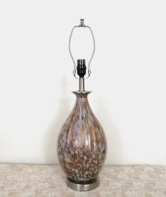 Murano Style Glass Table Lamp W/ Gold Flecks Italian Venetian • $249