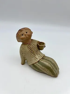 Vintage UCTCI Gempo Stoneware Child Laying Down W/ Pot Figurine Japan 3.75  Tall • $24