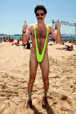 Mens Borat Style Mankini Bodysuit Sexy Thong Swimsuit Underwear Costume S-2XL • £5.99