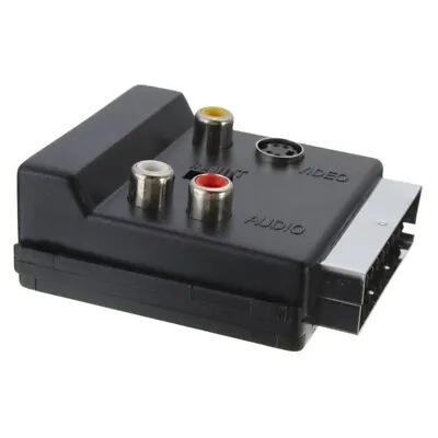 £5.47 • Buy 21Pin Scart Adaptor AV Block To 3 RCA Phono Composite S-Video With In/out Switch
