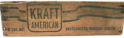 Vintage Kraft American Wood Cheese Box 2 Lb Pasteurized Process Cheese #3 • $23.99