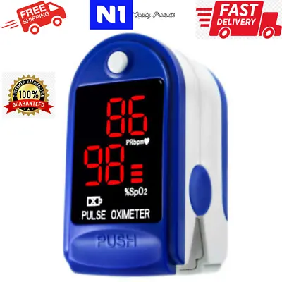 Finger Pulse Oximeter Blood Oxygen Saturation SpO2 Heart Rate O2 Monitor CE  LED • $6.87