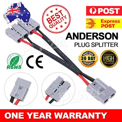 $11.95 • Buy 50 Amp Genuine Anderson Plug Connector Double Y Adaptor 6mm Automotive Cable AU