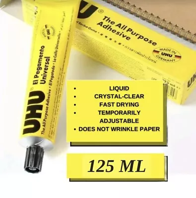 Strong UHU All Purpose Glue Adhesive Plastics Wood Craft Metal Repair Fix 125ml • £6.49