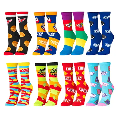 Crazy Socks Bold Snack Food Theme For Women Cute Funky Graphic Print 8 Pair • $26.99