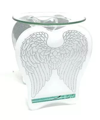 £9.99 • Buy Angel Wings Glass Fragrance Oil Burner & Tealight Holder Candle Melt Wax Warmer