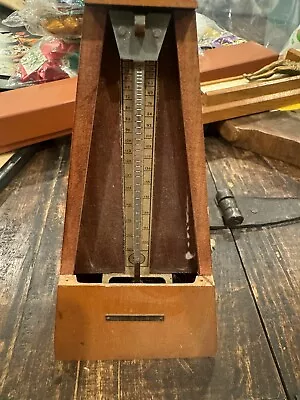 Vintage Seth Thomas Metronome De Maelzel Wood Wind Up Music Timer  • $49.99