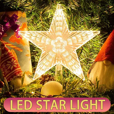 Christmas Tree Topper Treetop Lights LED Star Light Xmas Party Decor Ornament • $13.99