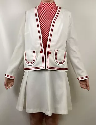 Vintage Women's Clothing 70s Jerell Of Texas Dress Red White Checkered • $170.97