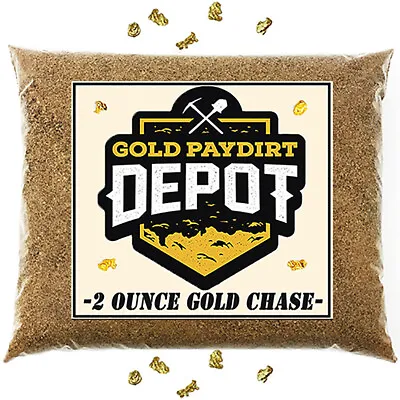 $54.99 • Buy Gold Paydirt Depot - '2 OUNCE GOLD CHASE' - Gold Paydirt Panning Concentrates
