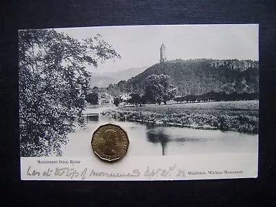 Wallace  Monument From River Stirlingshire Postcard • £2.25