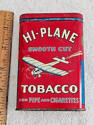 Vintage Advertising Empty Hi-Plane Single Prop Vertical Pocket Tobacco Tin • $49.99