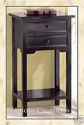 $119.95 • Buy New! Elegant Black Wood Side Table,end Table,night Stand,home,bath,decor