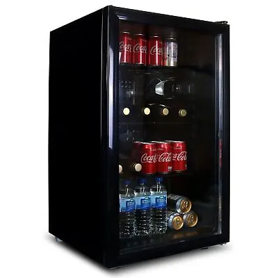 £219.99 • Buy Under Counter Drinks Fridge 118L Beer / Wine Cooler With Glass Door - SIA DC1BL