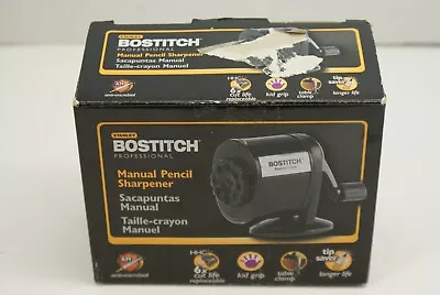 Stanley Bostitch Antimicrobial Black Professional Manual Pencil Sharpener • $21.99