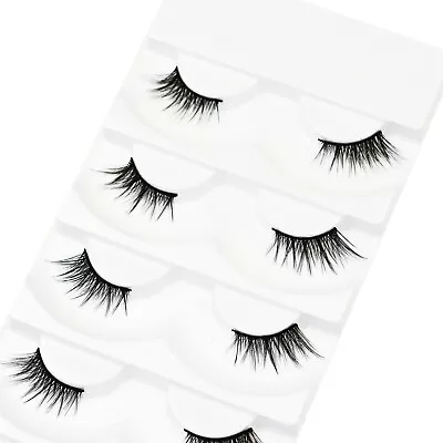 3D Half Corner Lashes Eyelashes False Mink Natural Fake Eye Thick 5 Pairs - B29 • £3.99