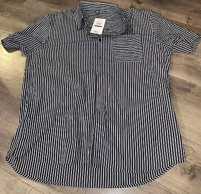 New Men's Oakley Button Up Shirt Black Gray & Blue Size XXL  P2P 27” Shoulder 31 • $17