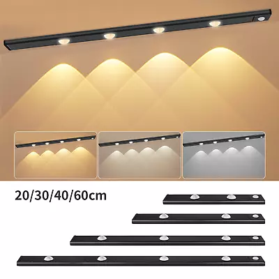 USB Rechargeable LED Motion Sensor Under Cabinet Strip Closet Light Kitchen Lamp • $11.99