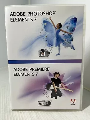 Adobe Photoshop Elements 7 & Premiere Elements 7 Win XP 7 Discs Like New • $35