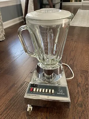 Vintage White & Chrome Hamilton Beach 14 Speed Blender Works Great! • $25