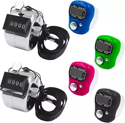 6 Pcs Electronic Clicker Counters 2 Pcs Metal Handheld Tally Counter With Lanya • $18.88