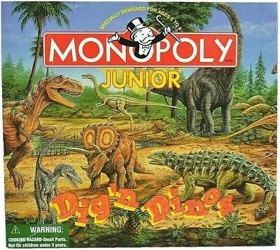 Monopoly Junior - Dig'n Dinos Board Game (1998) • $24.95