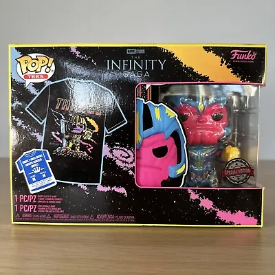Funko Pop - Thanos Blacklight 909 - Special Edition - Marvel - End Game With Tee • £14.95