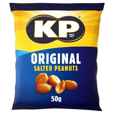 KP Original Salted Peanuts 50g Pub Card Of 21 • £30.79