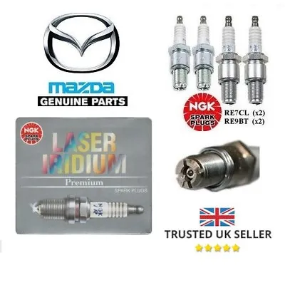 Genuine Mazda Rx8 Spark Plugs Leading & Trailing Set Laser Iridium Re7c-l Re9b-t • $215.85