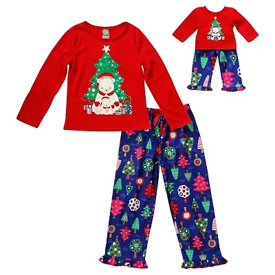 Girl & Doll Matching Pajamas BearY Christmas 4-14 Dollie & Me Fits American Girl • $25.99