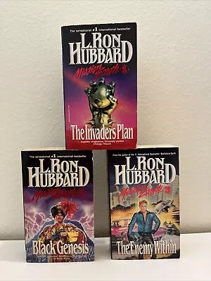 Mission Earth Trilogy (1-3) By L. Ron Hubbard 1985 & 1988 - Paperback Lot • $5