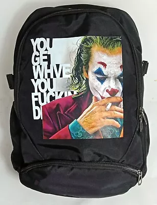 JOKER Heavy Duty Water Resistant Large Poly Backpack School Bag In Black #2 • $35